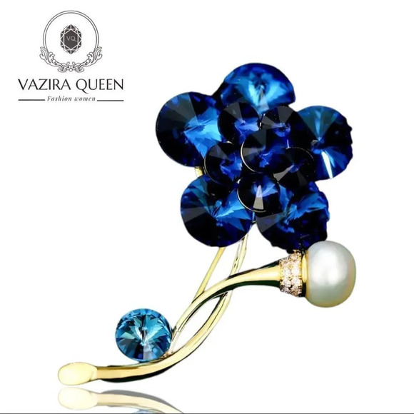 Vazira Queen Jewelry - VQ Flower Brooch